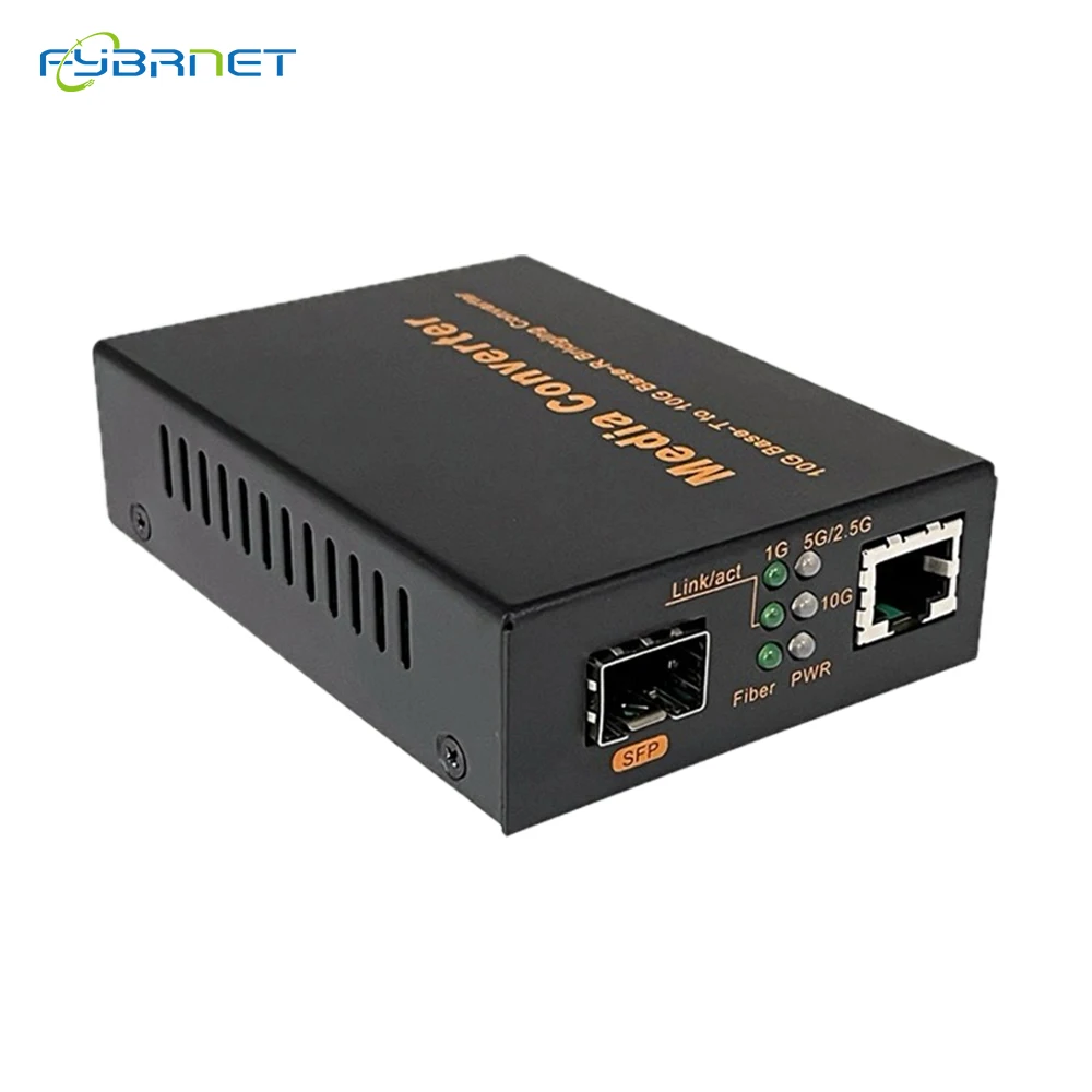 1.25/10G Fiber Optical Media Converter SFP slot Transceiver Ethernet  fast fiber conversor SFP+ Slot Without Power adapter