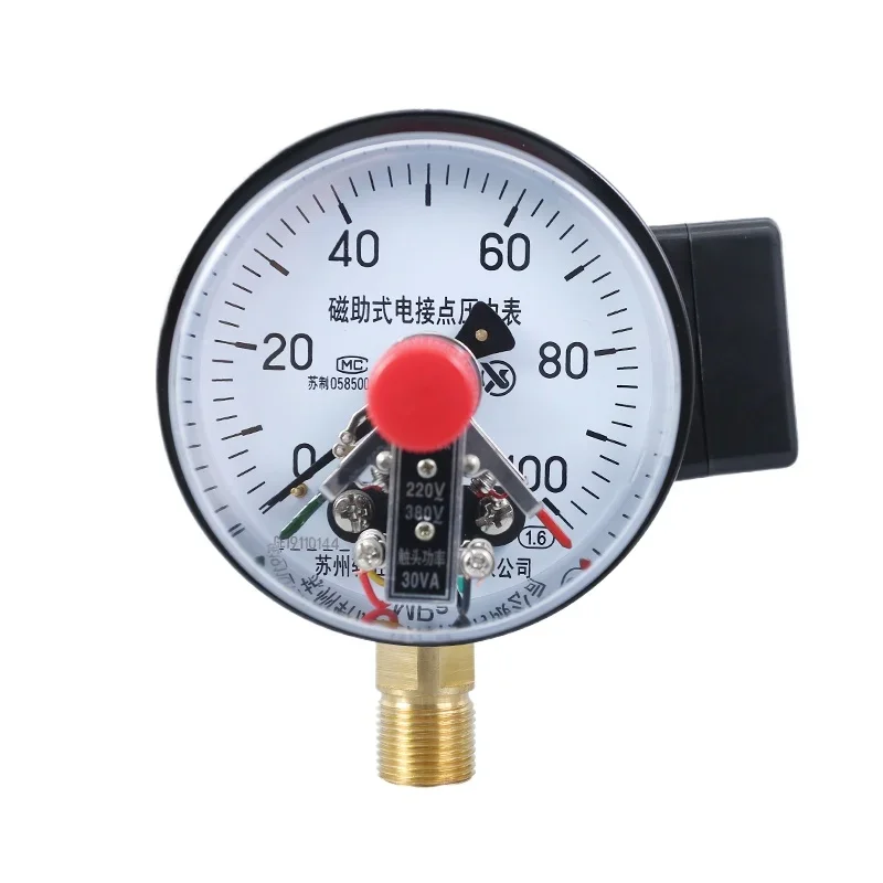 YXC-100 100MPa Magnetic Assisted Electric Contact Pressure Gauge Oil Press Oil Pressure Electromechanical Contact Pressure Gauge