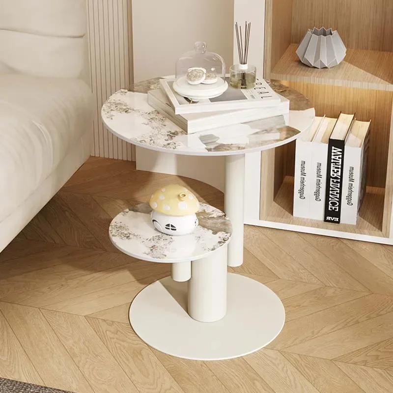 

Japanese Metal Coffee Table Modern Aesthetic Balcony Italian Round Side Table Living Room Unique Couchtisch Postmodern Furniture