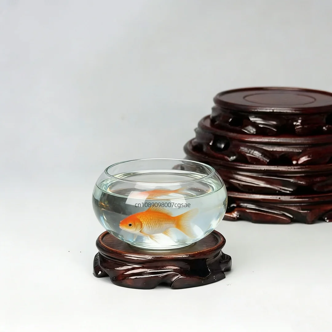 

Премиум-подставка из массива дерева с круглым основанием - Декоративный пьедестал для фигурок, ваз, горшков для бонсай и чайных подносов