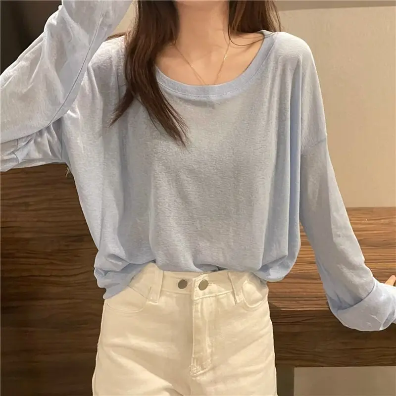 Traspirante M-4XL t-shirt donna sciolto sottile estate a prova di sole Chic Ulzzang tempo libero abbigliamento moda coreana o-collo top Harajuku