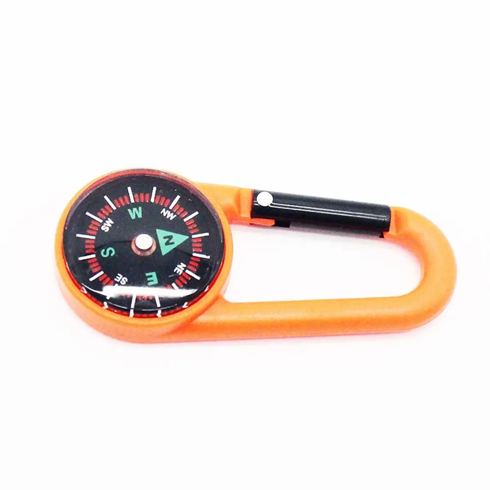 Small Gift Multifunctional Snap Hook Quick-Hook Buckle Compass Survival Kit Camping Compass Hiking Compass Mini Compass Compass