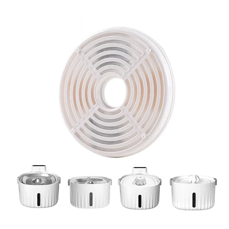 Pet Activated Carbon Filter For Cat Water Drinking Fountain Round Filter Replacement 2L Cat Dog Water Dispenser