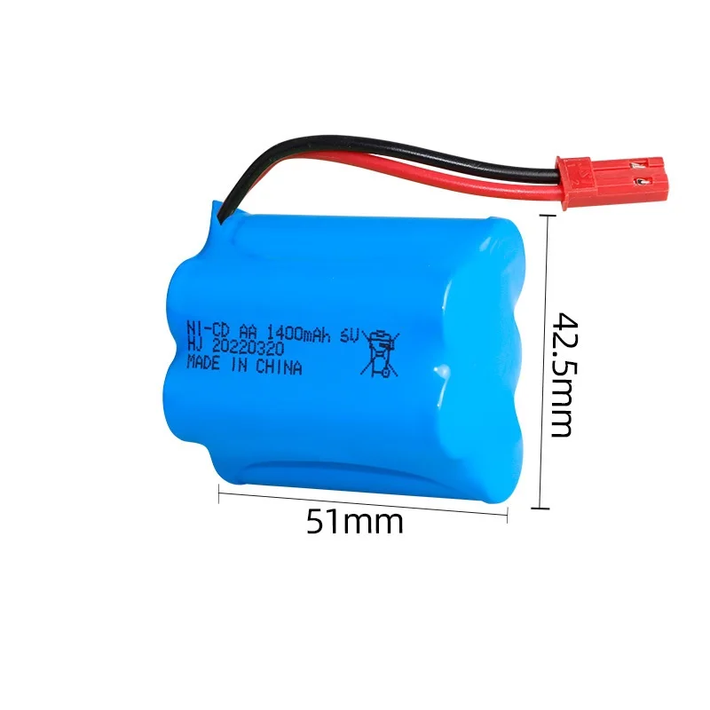 6V 1400Mah NI-CD Batterij Voor Rc Speelgoed Auto Tanks Treinen Robot Boot Kanon NI-CD Aa 1400Mah 6V Oplaadbare Batterij