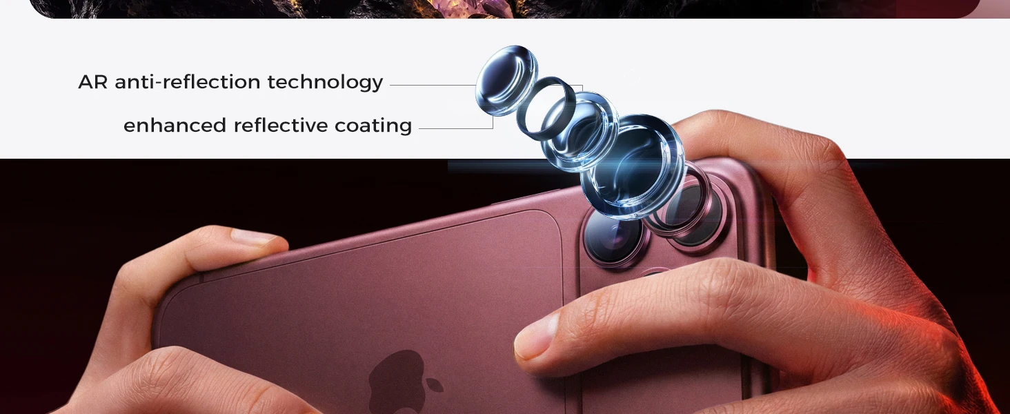 Kameraobjektivschutz für iPhone 18 Pro Max 18 Pro, starke Haftung, Metall, 9H gehärtetes Glas, vollständige Schutzabdeckung für Kamera und Bildschirm – Detail 3