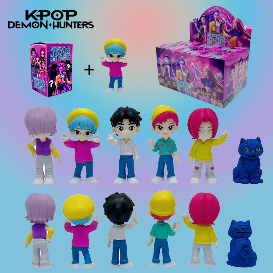 Anime KPop Devil Hunter Doll Rumi Mira Zoi 2025 Personaggio caldo Maschera in vinile Scatola cieca Ornamento Giocattolo per il regalo di Natale