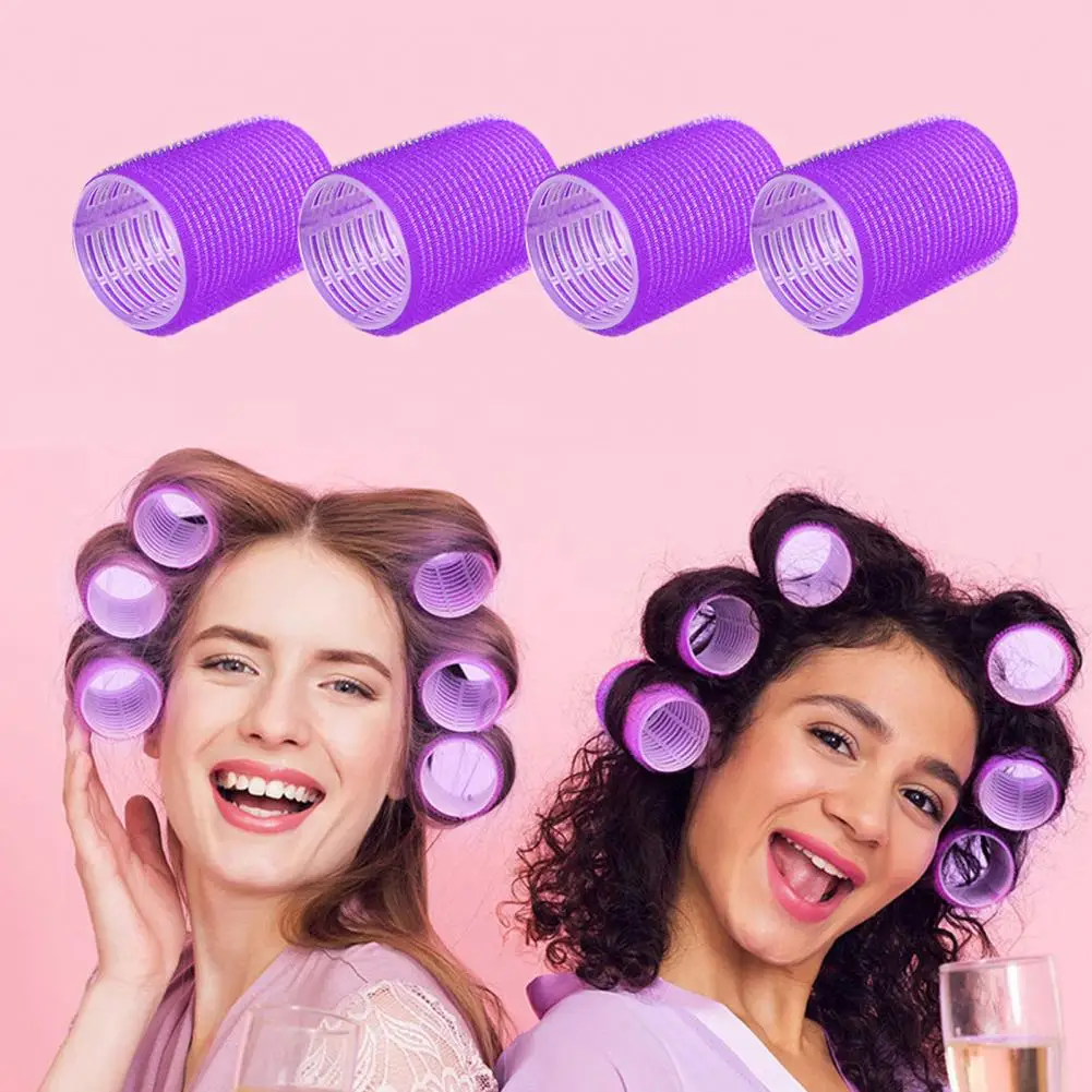 10Pcs Hair Roller Self-adhesive Bouncy Hair Curler DIY Styling Tool Random Color Self Grip Hair Roller Hair Salon Accessories