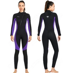 3MM Wetsuit Men One-piece Warm Surfing Wetsuit Women Long-sleeved Full Body Snorkeling Diving Suit Swimsuit High Quality Wetsuit