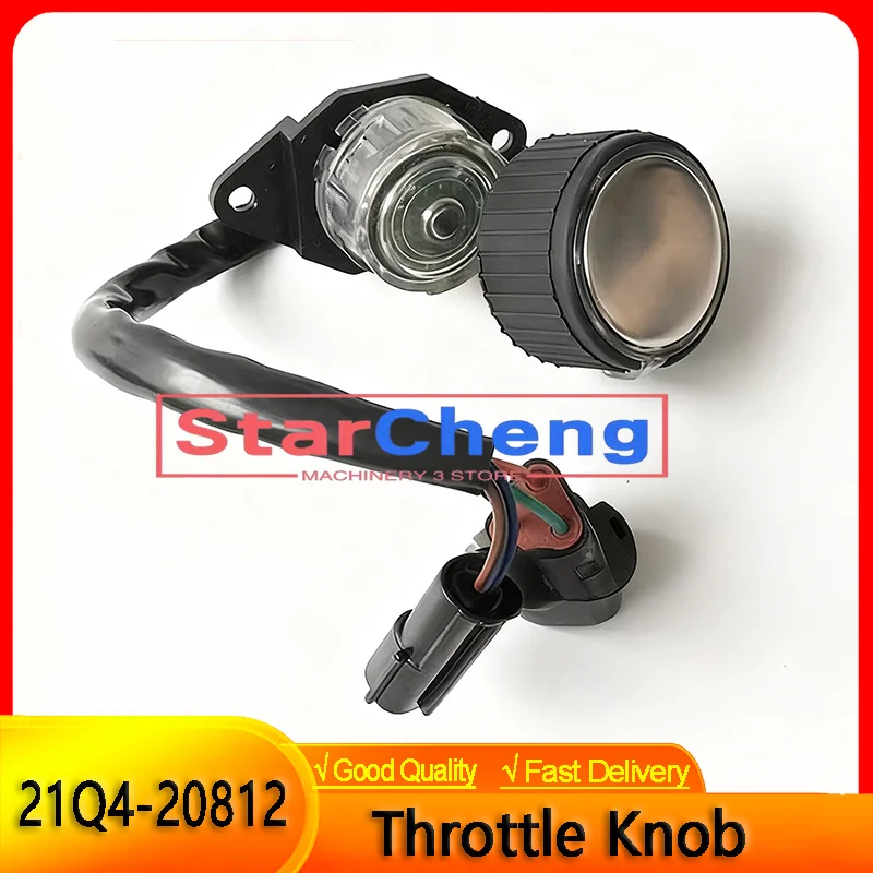 New Type Excavator Throttle Knob Switch Dial 21Q4-20812 21Q420812 Fuel Knob for R210-9 R220-9 R-9 R220LC-9S Spare Parts