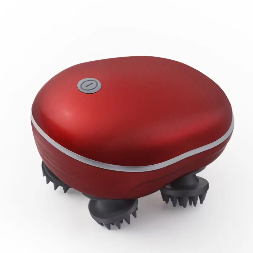 Draagbare elektrische hoofdmassager Kneden Hoofdhuid Relax Hoofdhuid Massager Oplaadbare trillingen Hoofdmassagemachine Badkamer