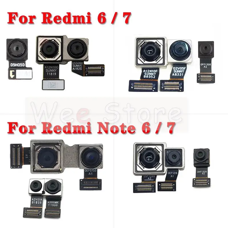 

AiinAnt Camera Flex For Xiaomi Redmi Note 6 6A 7 7A Pro Plus Main Big Back Small Front Rear Camera Flex Cable