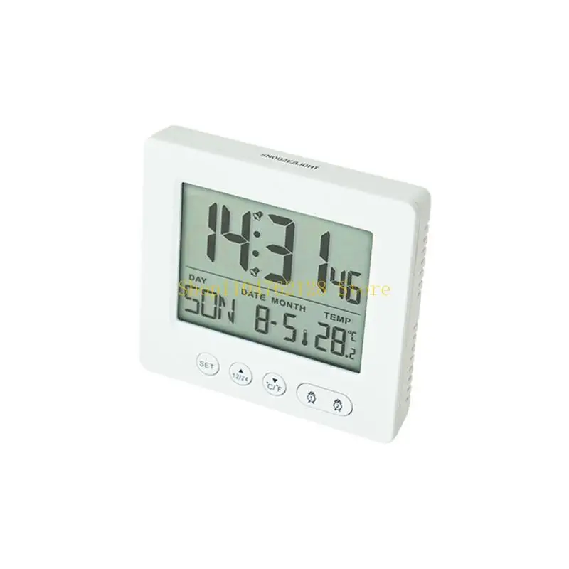 Desktop Digital Clock with Calendar and Indoor Temperature Display, 2 Alarms and LCD Screen, Backlight, Battery best sale