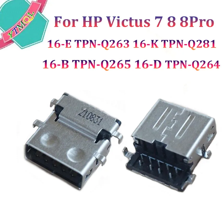 1Pcs USB 3.0 Jack Connector Fit For HP Victus 7 8 8Pro16-E 16-B TPN-Q265 16-D TPN-Q264 TPN-Q263 16-K TPN-Q281