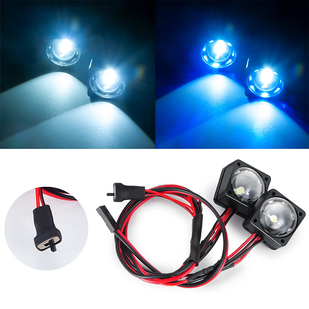 YEAHRUN Reflektory Angel Eyes Led Light Blue White Reflektor tylny do VS4-10 Phoenix 1/10 RC Car Części dekoracyjne — zdjęcie 4