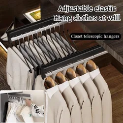 Retractable pants rack pullout organizer Multifunctional household closet top loading pants racks