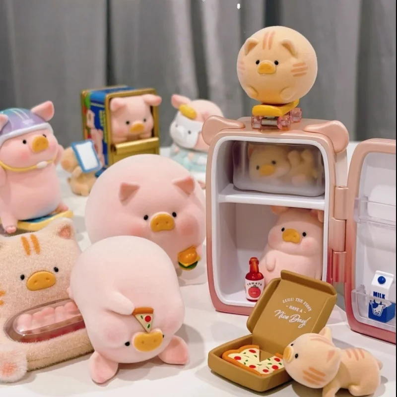 

Genuine Lulu The Pig Stay With You Series Action Figures Toys Cartoon Cute Blind Box Mystery Box Collection Model Festival Gifts