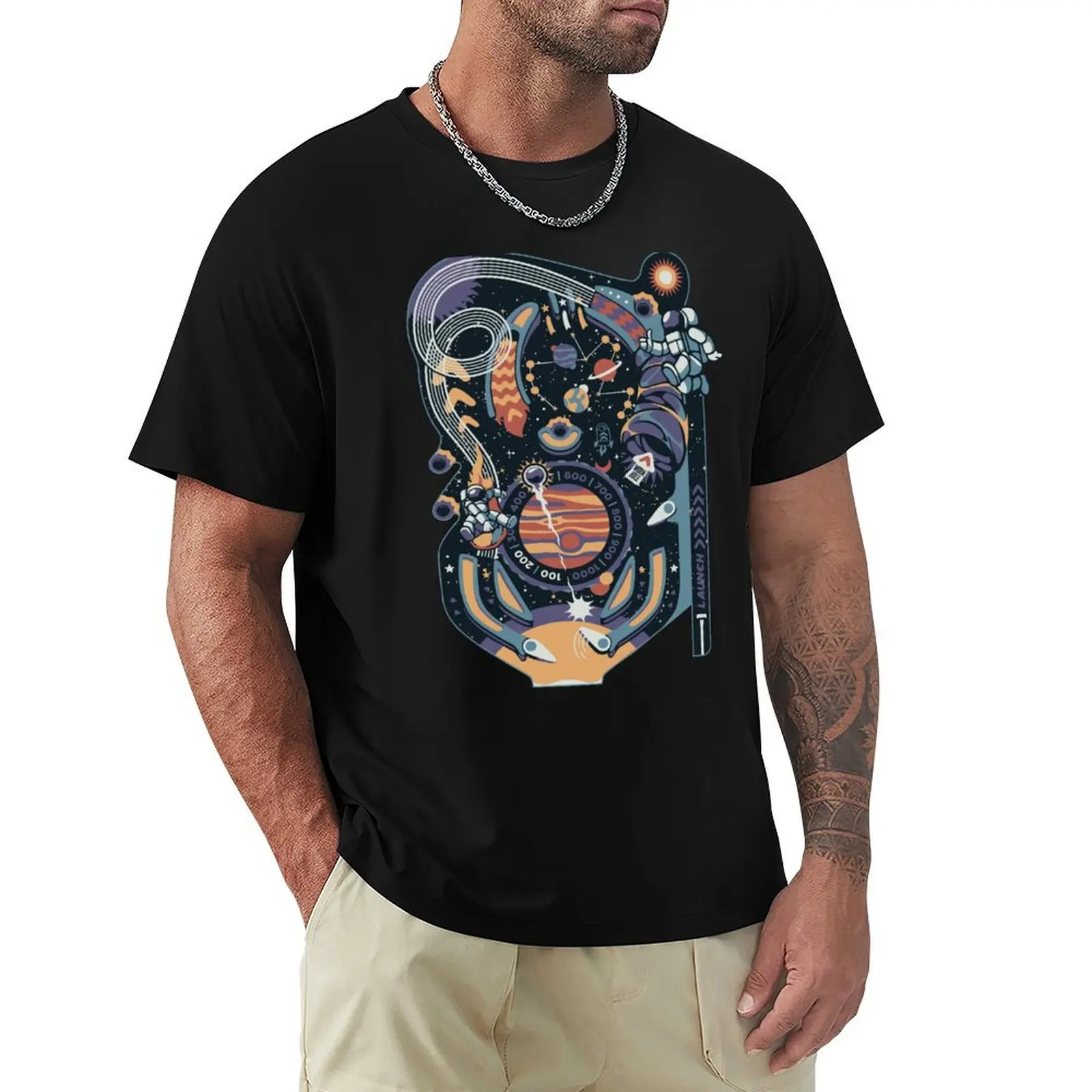 Футболка Pinball Space Machine от Tobe Fonseca, функциональная повседневная футболка с короткими рукавами