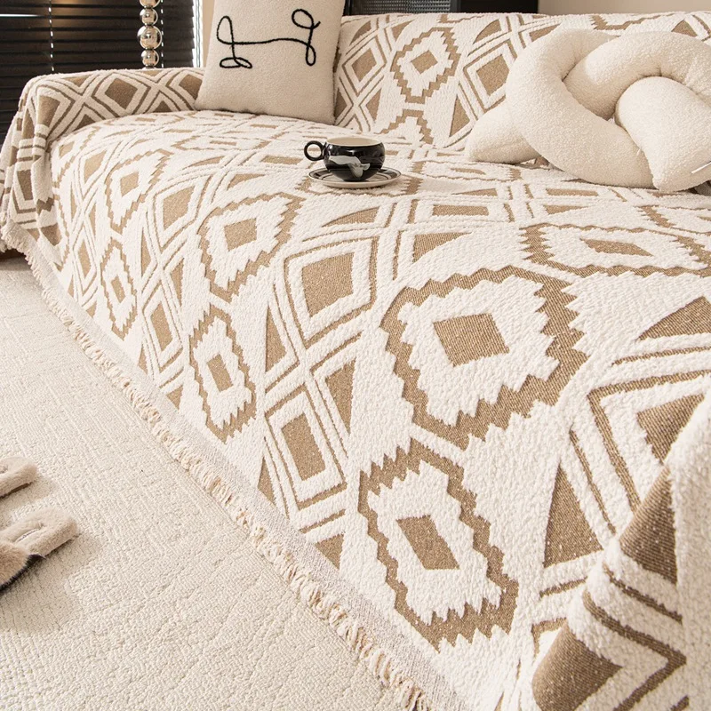 EIFLOY-Vintage Velvet Sofa Towel Cover, 1, 2, 3, 4 Seats, Soft, Thick, Couch Throw Blanket, One Piece, Armchair Protector