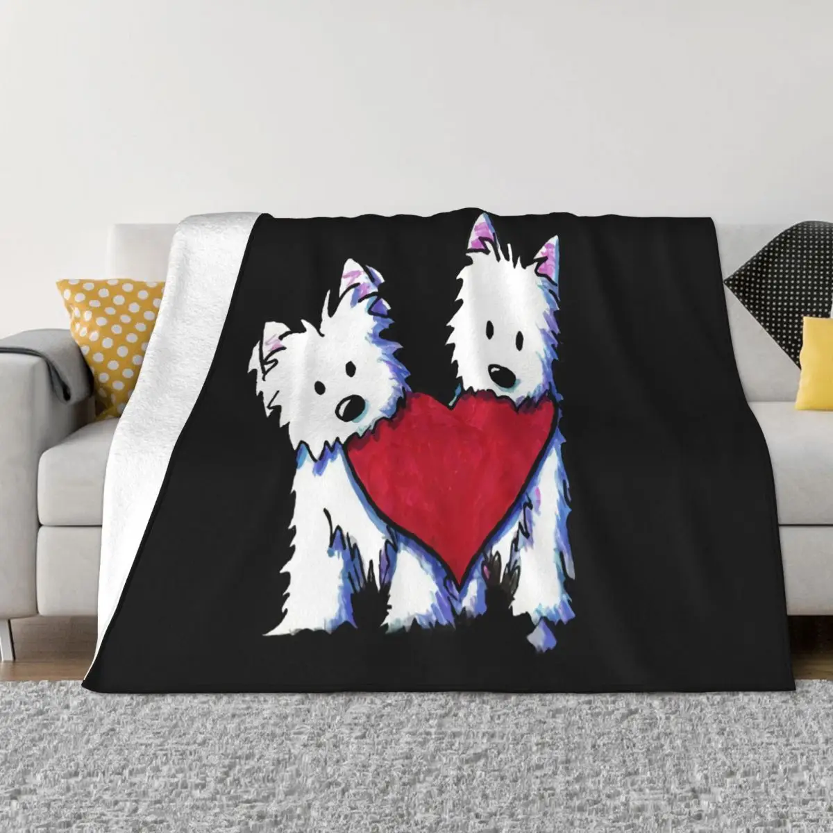 Inktastic This Girl Loves Her Westie T- Pets West Highland White Terrier I Outdoor Wear Te Women Unique Throw Blanket