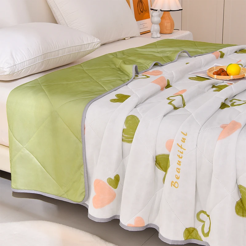 

2024 New Cooling Blanket Summer Cold Quilt Spring Soft Comfortable Antibacterial Bedspreads Bed Quilts Thin Wadding Blankets