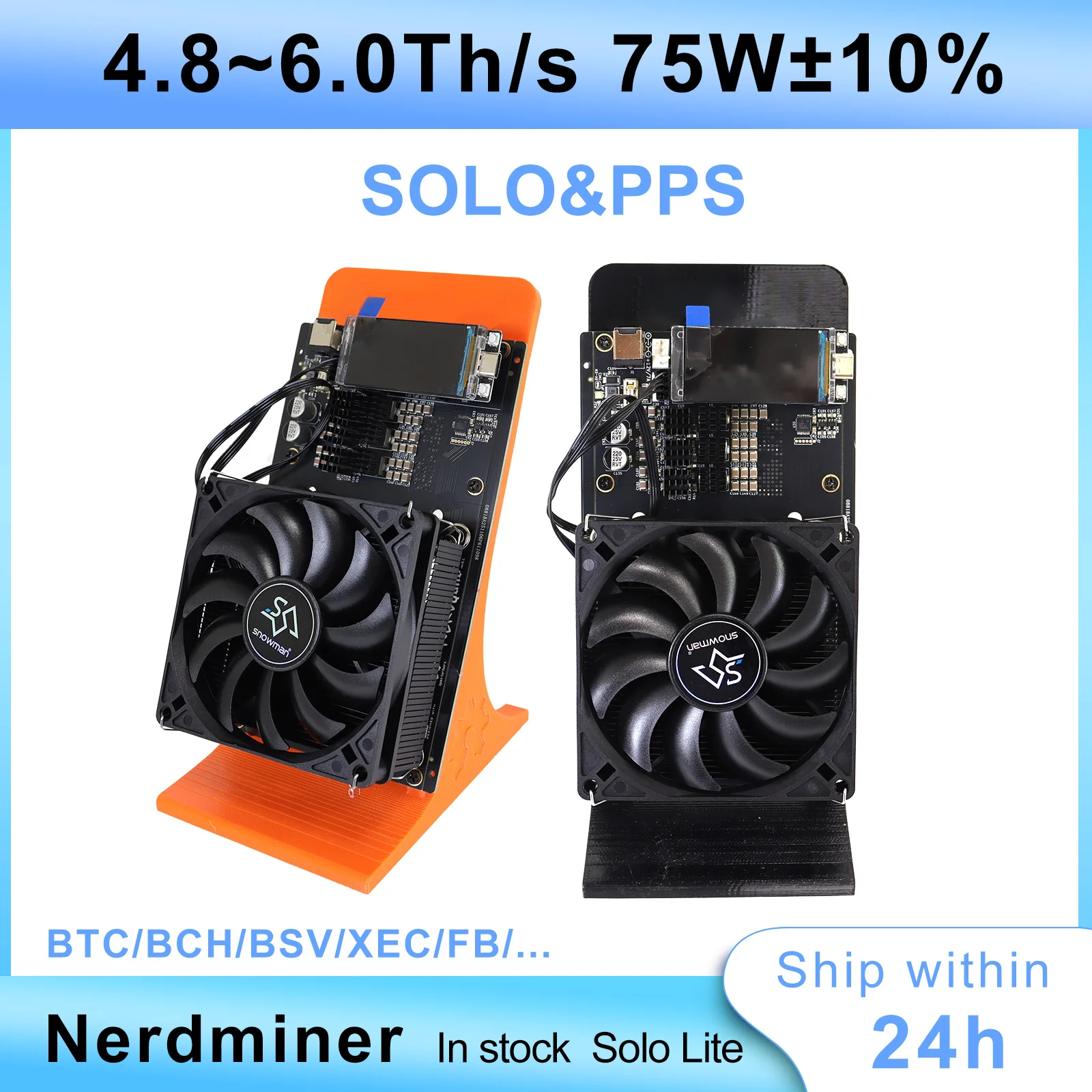 2026  ASIC Bitcoin Miner BTCnerdqaxe++4.8-6TH/s BM1370 Chip BTC Crypto Miner with Power Supply