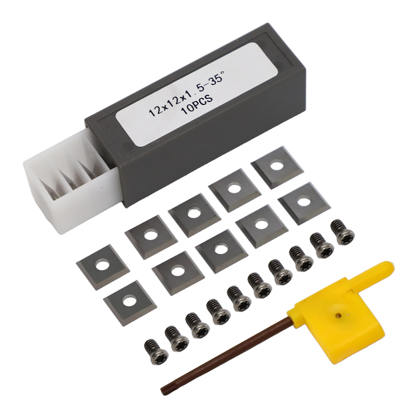 

Carbide Cutting Tools For Wood Power Tool Accessory Carbide Inserts 35 Degrees Bevel 4 Cutting Edges Long Service Life