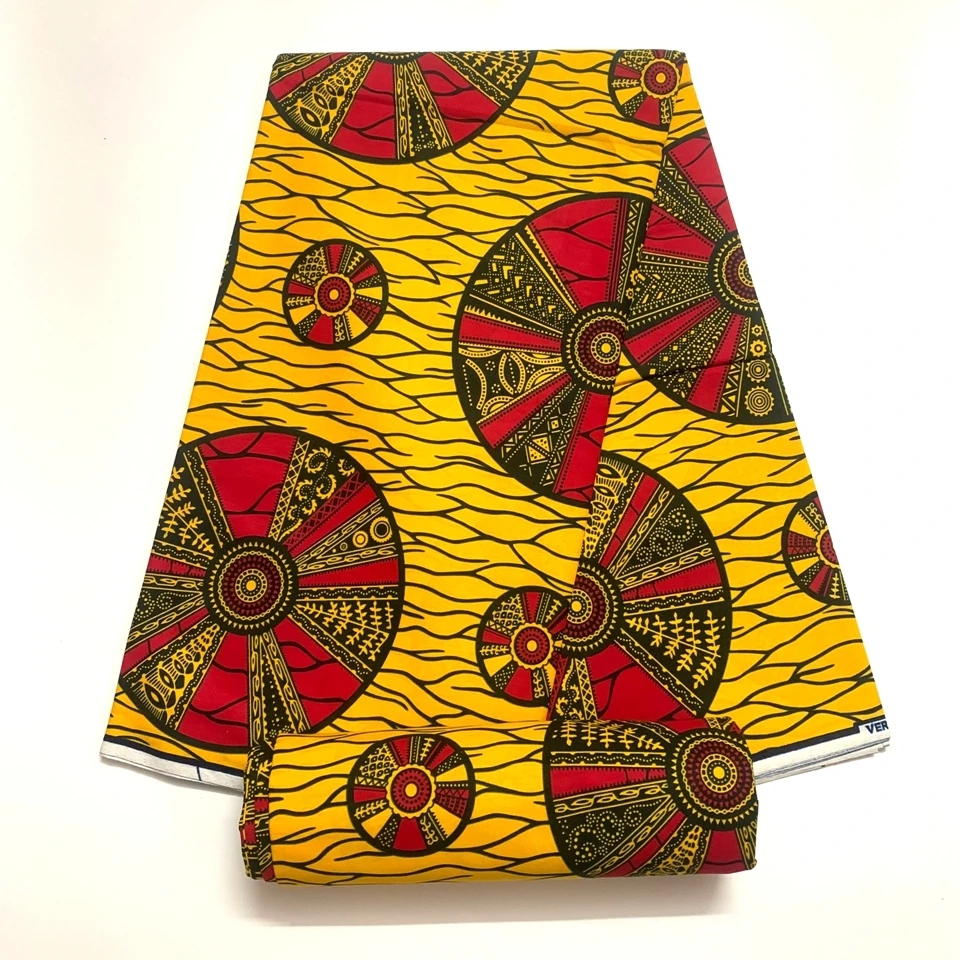 

ankara fabric african real wax print 100% cotton sewing material for dress 2024 high quality wax tissu africain coton 6yard