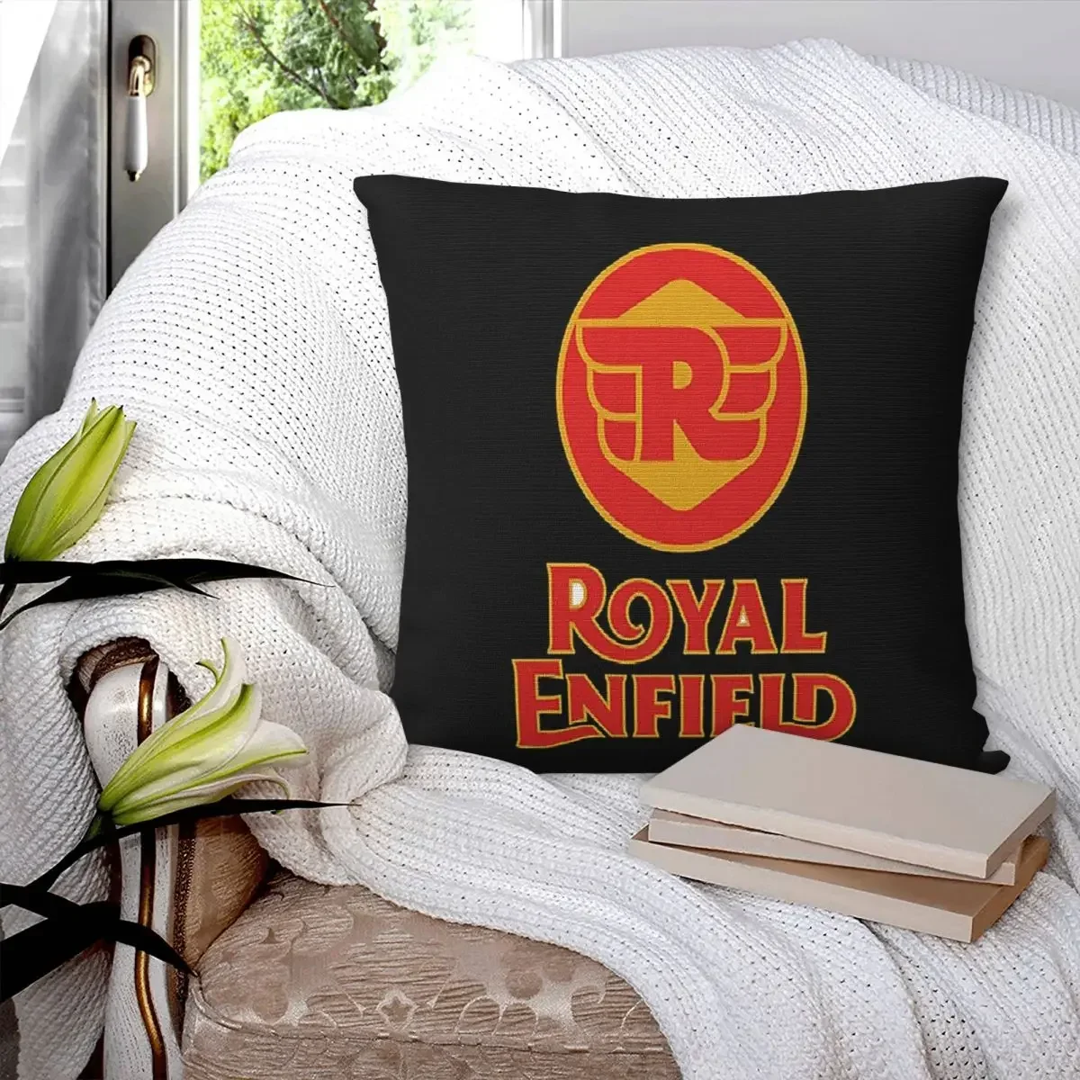 Royal-Enfields Himalayan Square Pillowcase Pillow Cover Polyester Cushion Zip Decorative Comfort Throw Pillow for Home Sofa