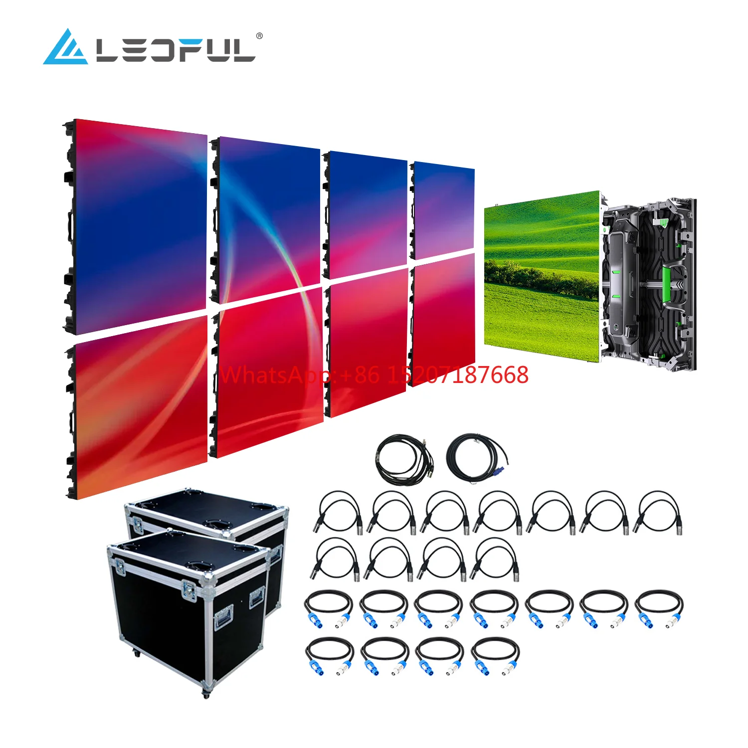 Turnkey LED Video Wall Package Solution Stage Background P3.91 P4.81 500x500 Indoor Outdoor Rental LED Screen Display