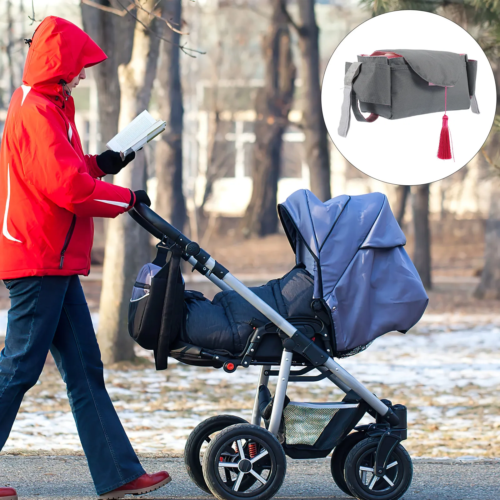 

Portable Baby Diaper Organizer Bag Lightweight Large Capacity Infant Diaper Caddy with Handle for Outdoor Travel Nursery Storage