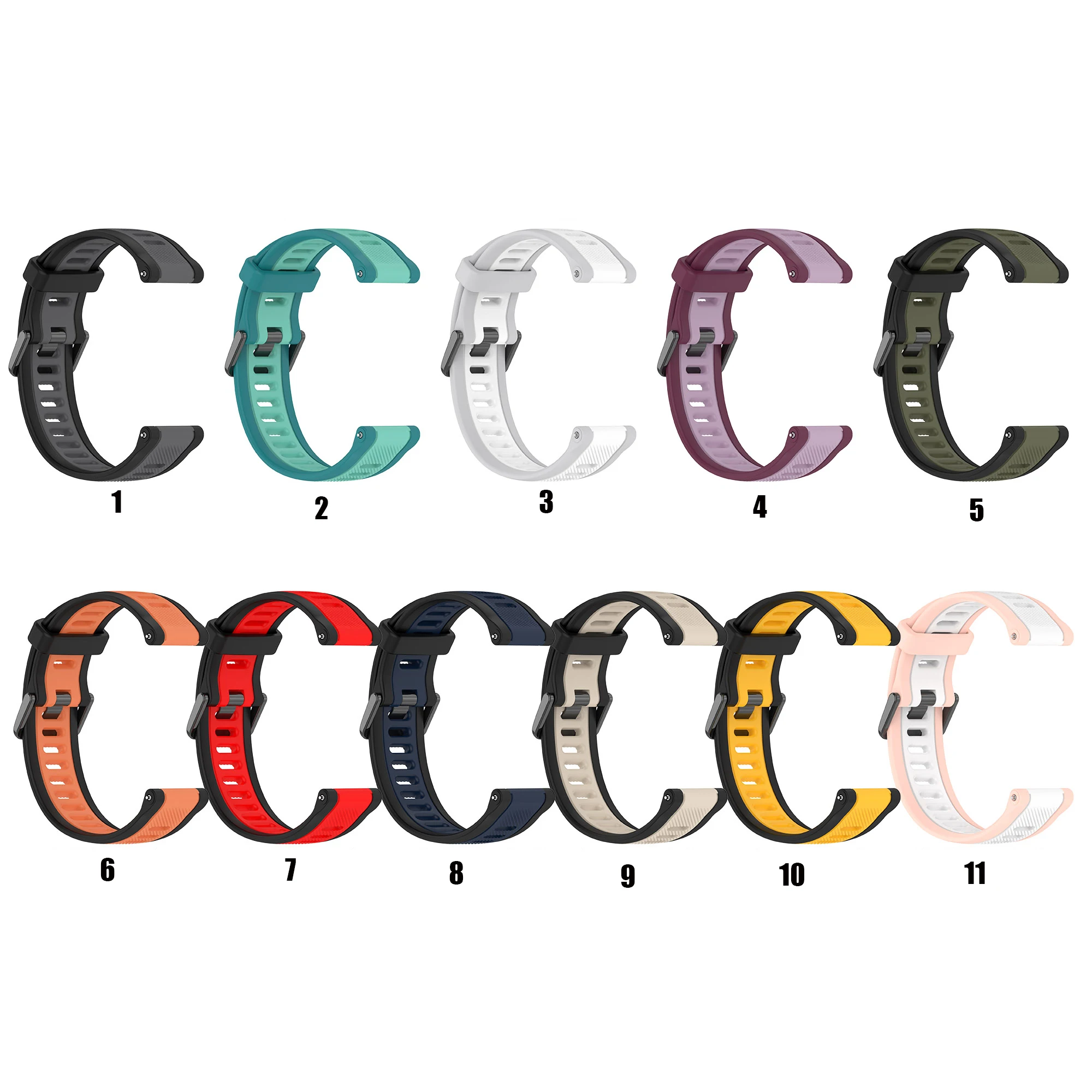 20mm Silicone Strap For AXTRO Fit3 / Actxa tempo 4c 5c Silicone Strap For AXTRO Fit 3 Smart Watch Fashionable Patchwork Colors