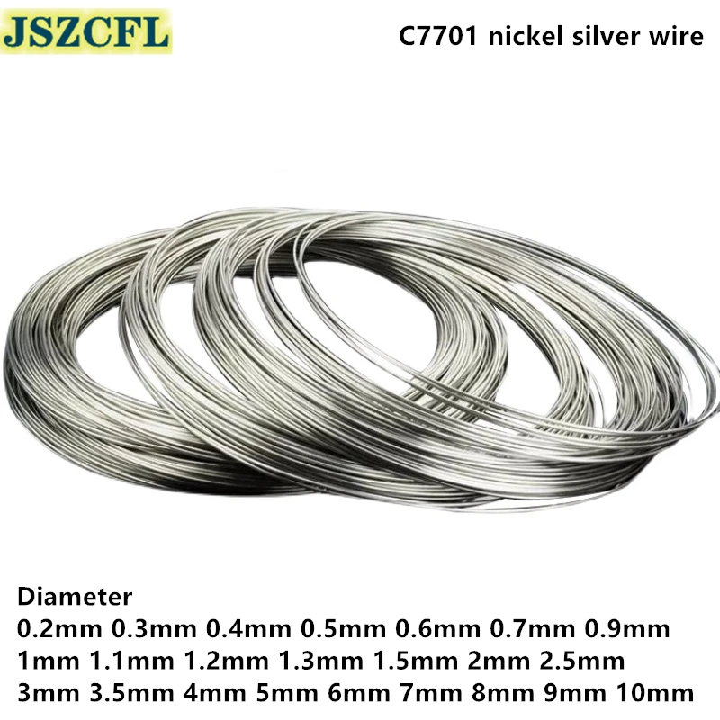 Filo di cupronichel C7701 da 5-20 metri, diametro 0,2 mm - 10 mm, filo in lega di nichel, rame e argento personalizzabile