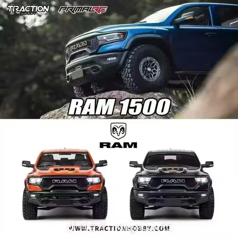 1/8 Thunder Dodge Tyrannosaurus Ram Scale 4wd Rc Car Remote Control Electric Off-Road Pickup Truck Simulation Climbing Boy Toy