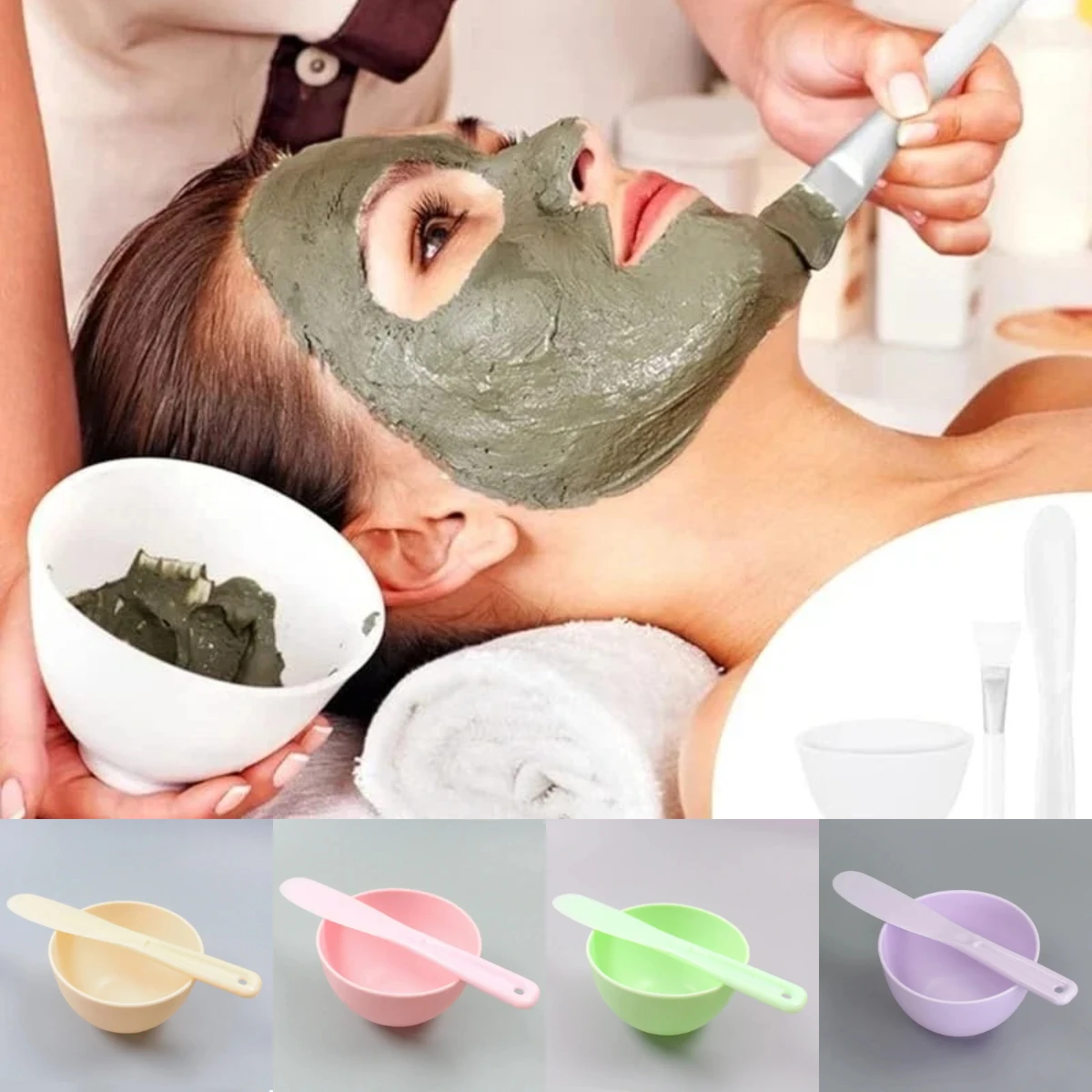 Facial Skin Care Tools Kit:Silicone Mask Brush,Facial Applicator Spatula,Measure Spoon&Face Mask Mixing Bowl Set–Beauty Supplies