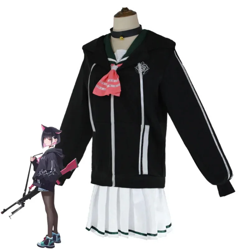 Juego archivo azul la animación Kyoyama Kazusa disfraz Cosplay Abrigo con capucha blanco JK uniforme de marinero falda mujer Sexy traje de fiesta;