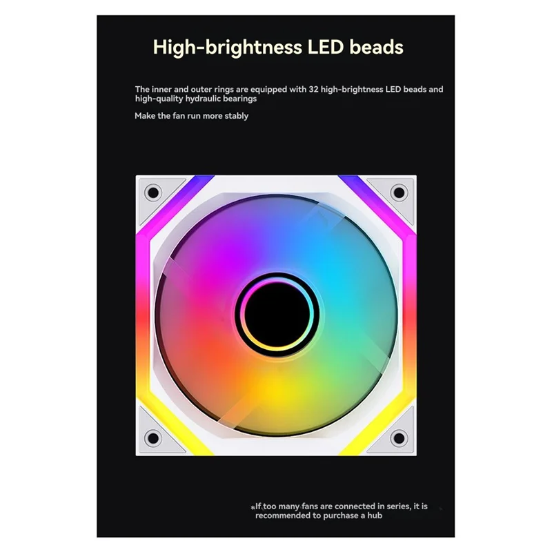 ABKI-120Mm ARGB Shenguang مروحة تبريد متزامنة لعلبة الكمبيوتر مبرد الهواء حافظة الكمبيوتر مروحة 12 سنتيمتر مروحة تبريد المياه الصامتة