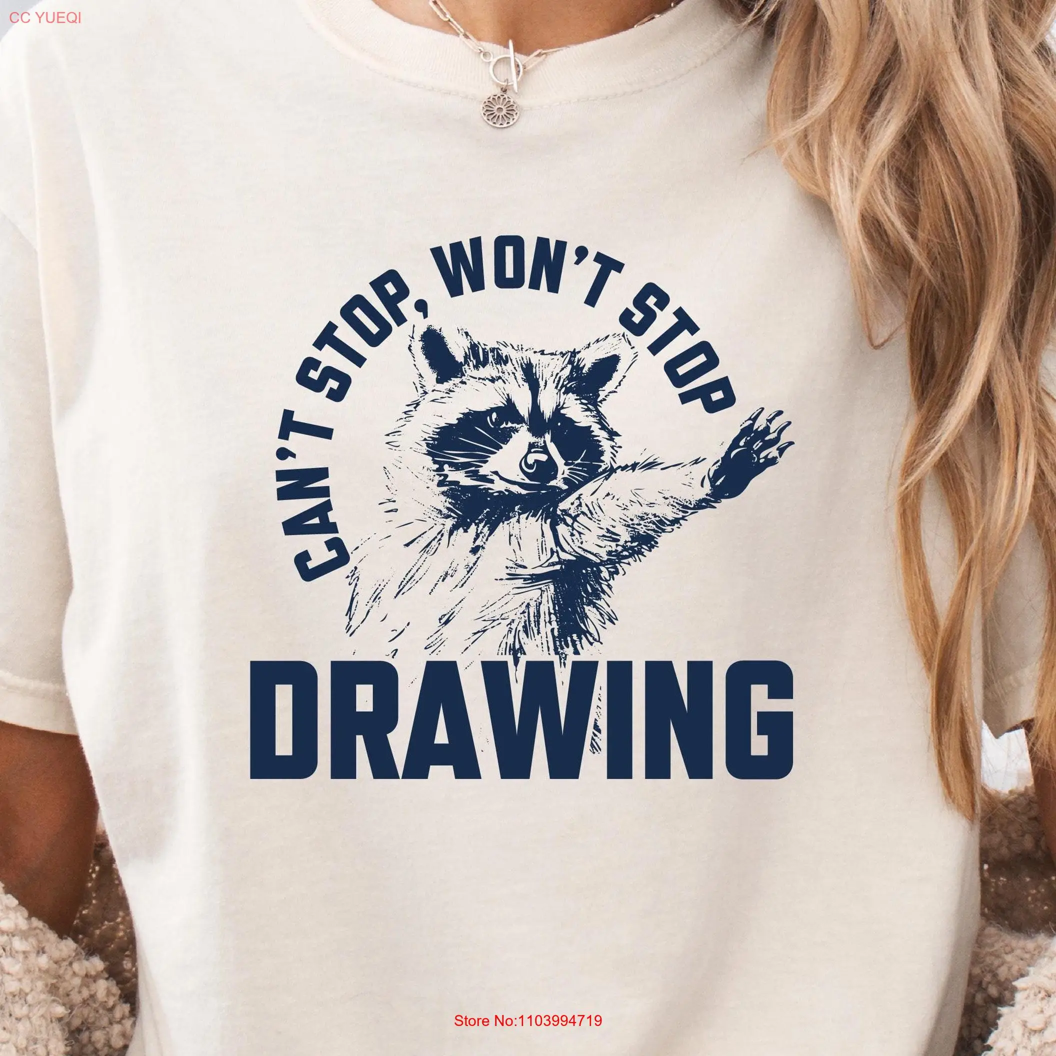 Can't Stop Drawing ArtisT T Shirt Art Teacher Cartoonist Painter Sketching Lover long or short sleeves