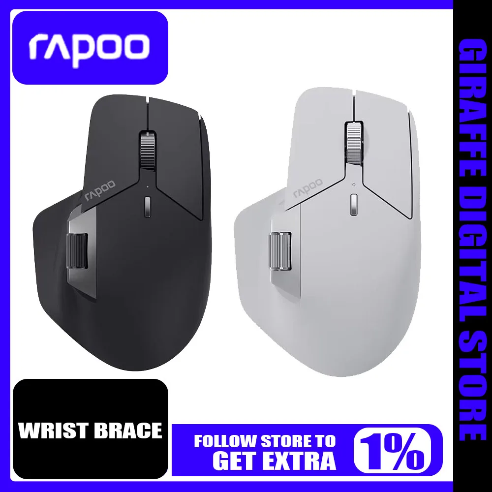 Rapoo Mt760 Wireless Mouse Three Mode Customized Rgb Gaming Mouse Low Latency Ergonomics Office Fps Pc Gaming Accessories