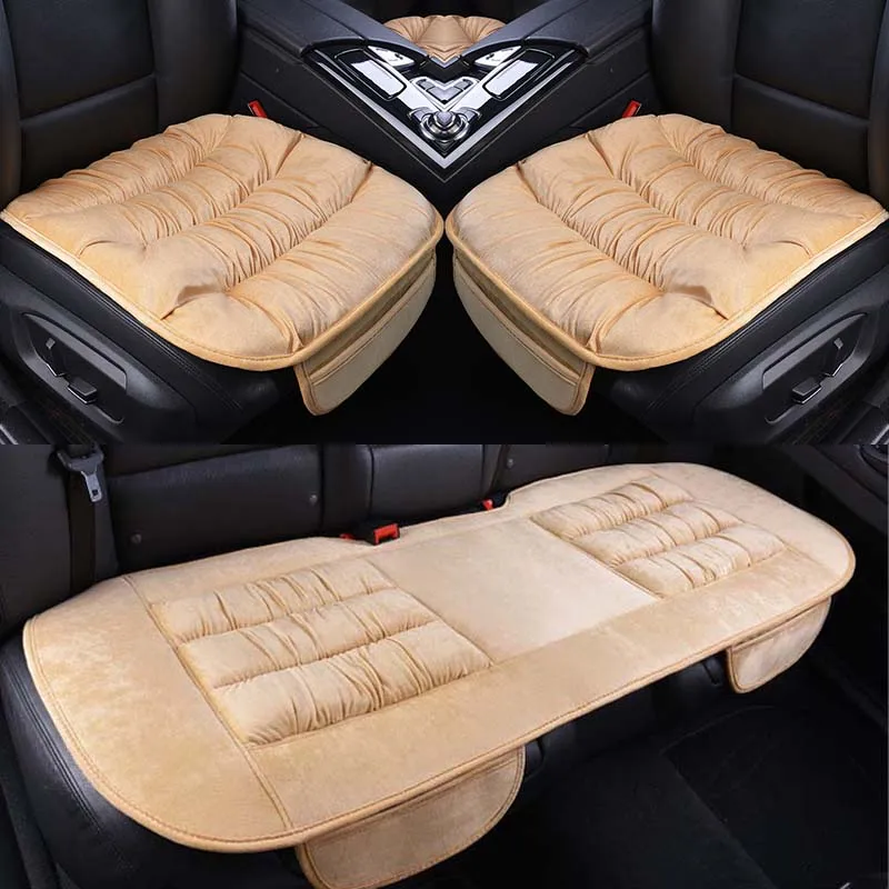 Plush Car Seat Cover Winter Warm Thickened Cushion Anti-slip Universal Chair Seat Breathable Pad for Vehicle Auto Seat Protector