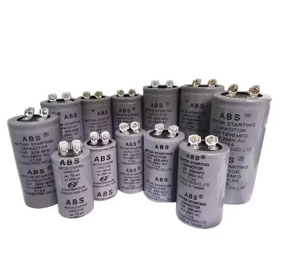 Condensador de arranque de motor CD60 ABS 75UF 100UF 150UF 200UF 300UF 400UF 600UF 800UF 1000UF 1200UF 250V tornillo con terminal 150MFD