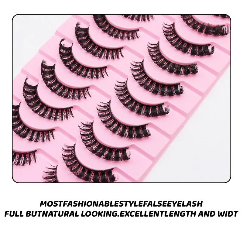 10 paires de faux cils russes moelleux, une pièce, bouclés 3D, naturels, épais, Manga Cosplay, outils de maquillage