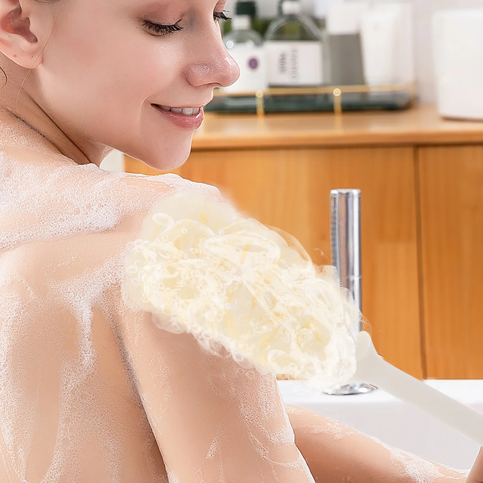 

3Pcs Body Cleaning Brush Bathing Scrubber Shower Brush Long Handle Soft Skin Care Tool Effective Dead Skin Remover