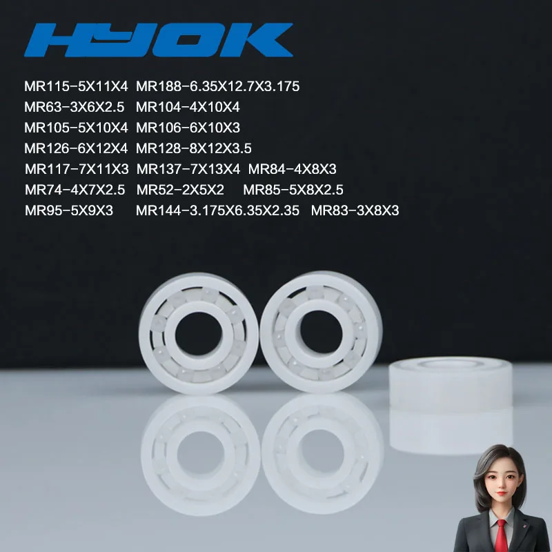 1PCS  ABEC-9 Zirconia Ceramic Bearing6 MR115 MR126 MR148 MR104 105 106 MR117 137 MR63 MR52 MR74 MR84 MR85 MR95 MR188 MR148 Open