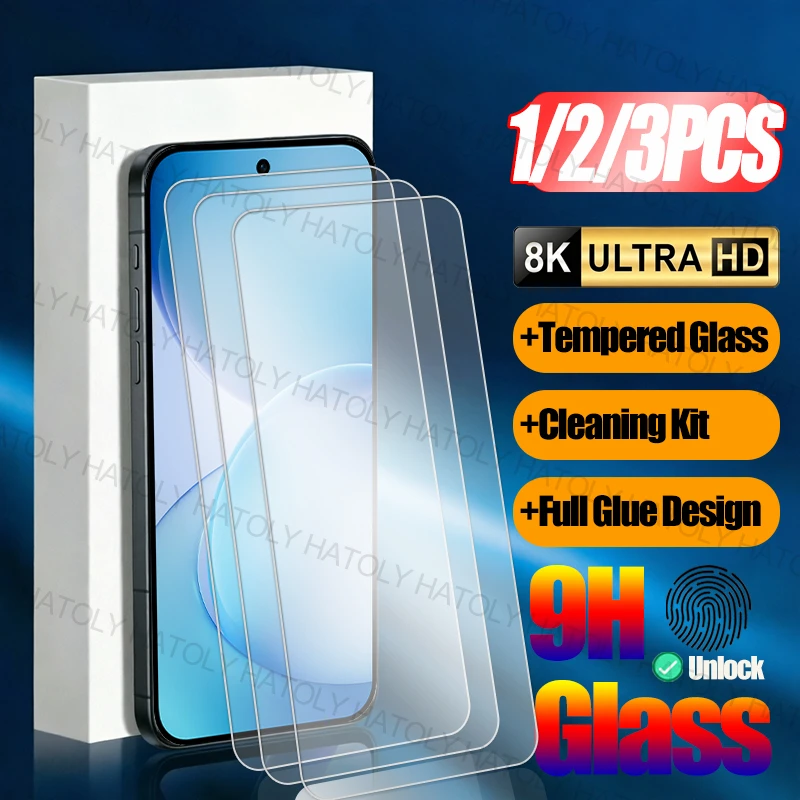 3/2/1PCS Screen Protector For oppo Reno16 Pro Tempered Glass oppo Reno16 Pro Full Glue Anti-Scratch Protective Glass Reno16 Pro
