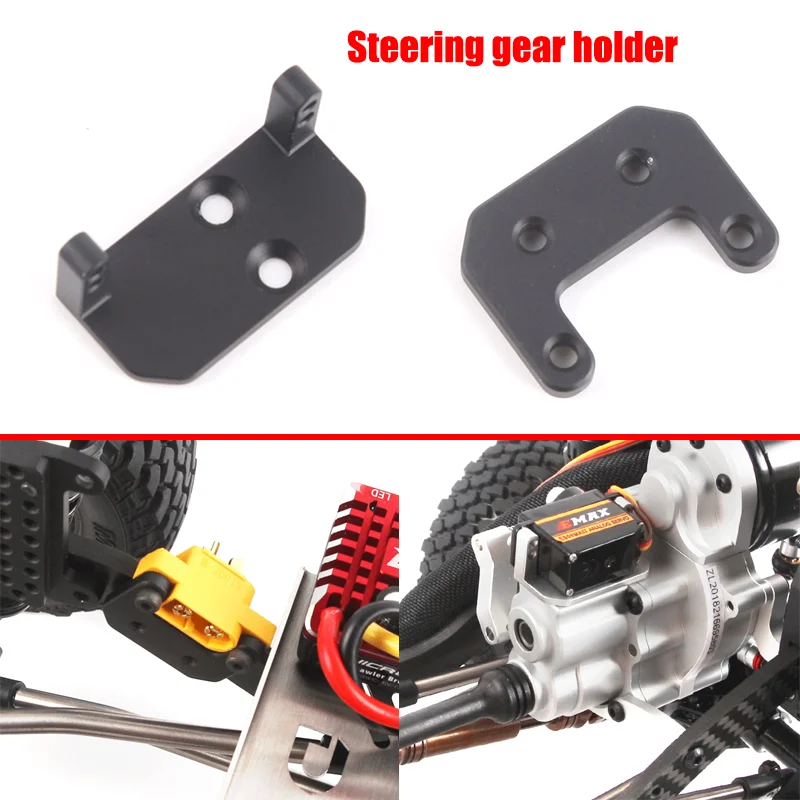 Front Gearbox Shift Servo Mount Gold Plated Banana Plug Cover for 1/10 RC Crawler Car Traxxas TRX4 AXIAL SCX10 RC4WD D90 Parts