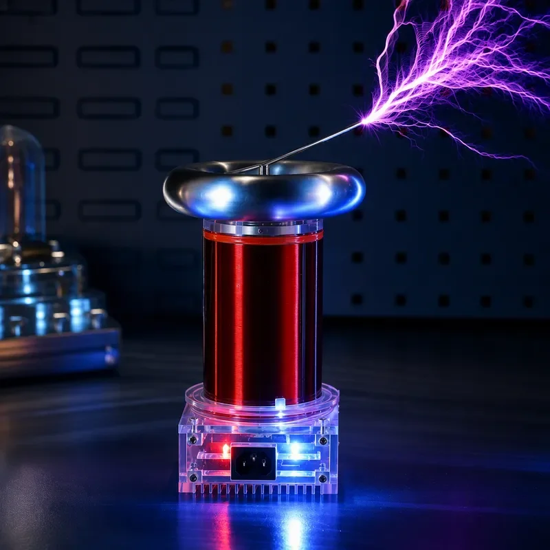 High Frequency Generator Ignition Lightning Model Integrated Arc Extinguishing Tesla Coil SSTC 20cm New Music Product