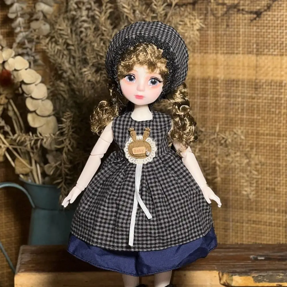 1 conjunto 1/6 sd 30cm boneca bjd com roupas olhos atraentes cabelo longo princesa vestir-se bonecas bjd bola articulada com peruca compõem