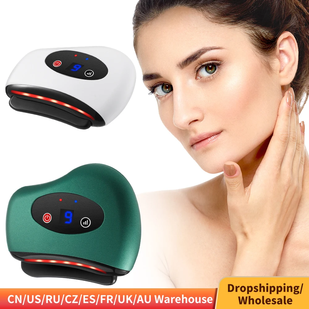 

Electric Scraping Massage Tool Gua Sha Board Face Slim guasha Massager Acupoint Anti Wrincle Tender Skin Care Beauty Tool