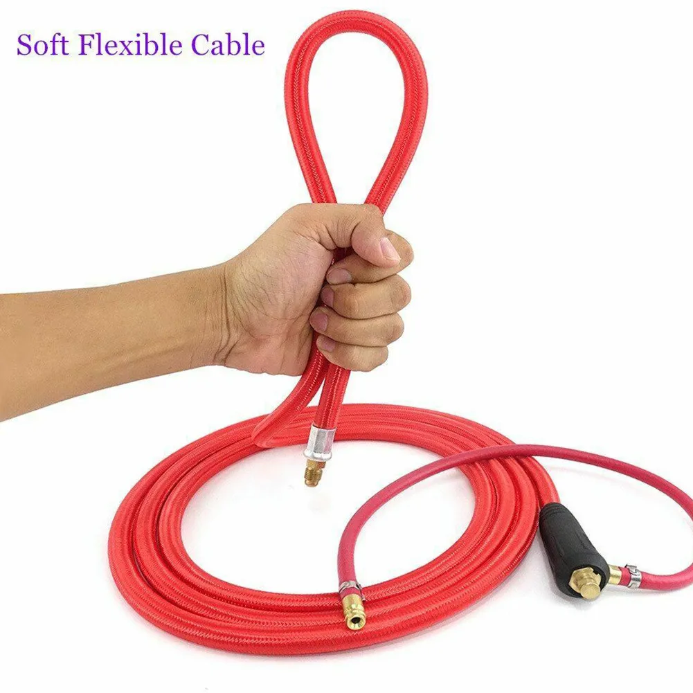 Soft and Flexible TIG Welding Cable Hose with Quick Connectors, Length 300cm, Recommended Current Range 2 150A