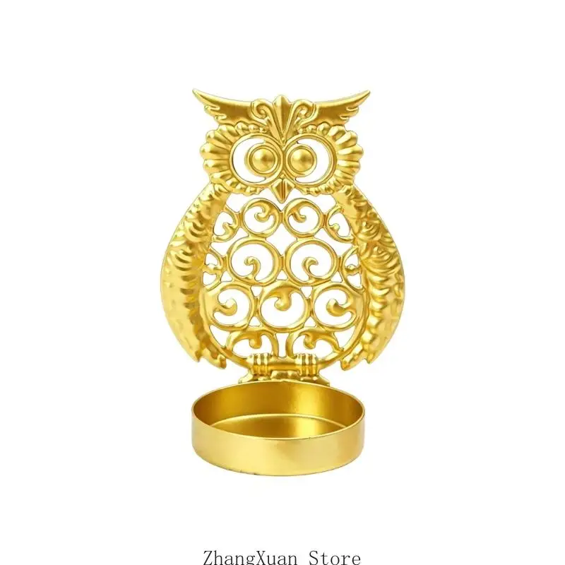 Single Cup Bird Stand Metal Look Accent with Pierced Detail for Shelf Styling and Reading Corner Display 3XUF